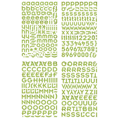 BasicGrey - Wander Collection - Adhesive Chipboard - Alphabet, CLEARANCE