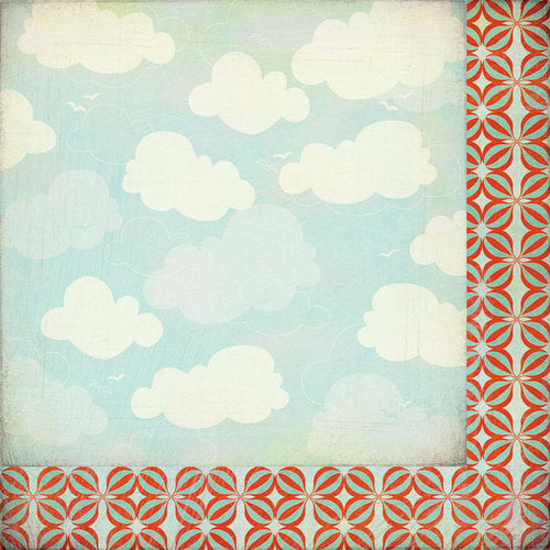 BasicGrey - Whats Up Collection - 12 x 12 Double Sided Paper - Friendly Skies