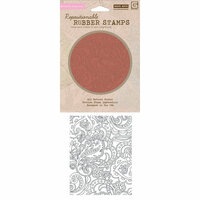 Hero Arts - BasicGrey - Out of Print Collection - Clings - Repositionable Rubber Stamps - Flower Dot Pattern