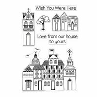 Hero Arts - BasicGrey - Whats Up Collection - Poly Clear - Clear Acrylic Stamps - Love From Our House