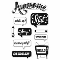 Hero Arts - BasicGrey - Hipster Collection - Poly Clear - Clear Acrylic Stamps - Awesome