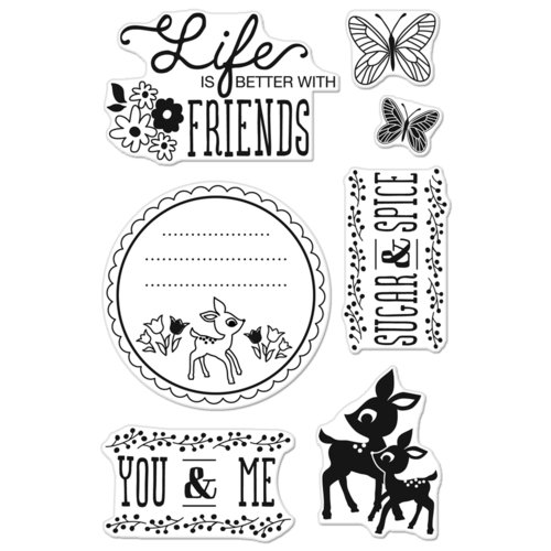 Hero Arts - BasicGrey - Mint Julep Collection - Poly Clear - Clear Acrylic Stamps - You and Me