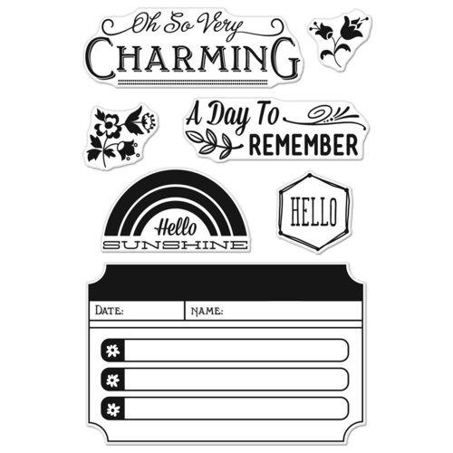 Hero Arts - BasicGrey - Mint Julep Collection - Poly Clear - Clear Acrylic Stamps - Charming