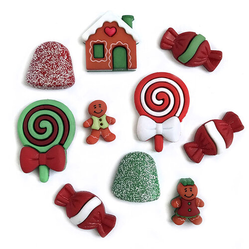Buttons Galore and More - Embellishments - Button Theme Packs - Christmas - Gingerbread Cottage