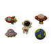 Buttons Galore and More - Flatbackz Collection - Embellishments - Spaced Out