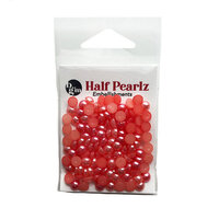 Buttons Galore and More - Half Pearlz Collection - Embellishments - Grapefruit