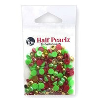 Buttons Galore and More - Half Pearlz Collection - Embellishments - Christmas Gala