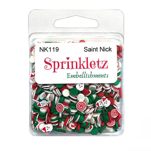 Buttons Galore and More - Sprinkletz Collection - Christmas - Embellishments - Saint Nick