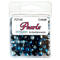 Buttons Galore and More - Pearlz Collection - Embellishments - Cobalt