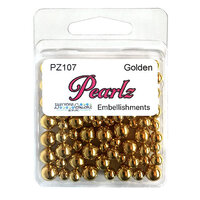 Buttons Galore - Pearlz Collection - Embellishments - Golden