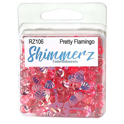 Buttons Galore and More - Shimmerz Collection - Embellishments - Pretty Flamingo