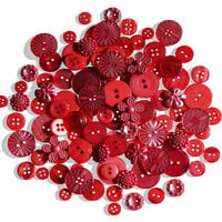 Buttons Galore and More - Treasure Box Collection - Embellishments - Strawberry Daquiri