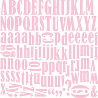 Bella Blvd - Flirty Collection - 12 x 12 Alphabet Stickers - Carla Font - Posie