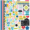 Bella Blvd - Just Add Color Collection - 12 x 12 Cardstock Stickers - Treasures and Text