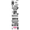 Bella Blvd - Just Add Color Collection - Cardstock Stickers - Trinkets - Black and White