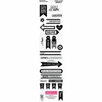 Bella Blvd - Just Add Color Collection - Cardstock Stickers - Trinkets - Black and White