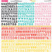 Bella Blvd - Cardstock Stickers - Tiny Text Alphas - Bold and Beautiful
