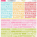 Bella Blvd - Cardstock Stickers - Tiny Text Alphas - Fruit Punch