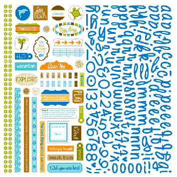 Bella Blvd - All Inclusive Collection - 12 x 12 Cardstock Stickers - Alphabet and Bits, CLEARANCE