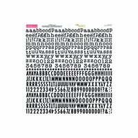 Bella Blvd - Cardstock Stickers - Tiny Text Alphas - Black