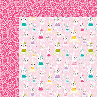 Bella Blvd - Sweet Sweet Spring Collection - 12 x 12 Double Sided Paper - Her Bunny Hop