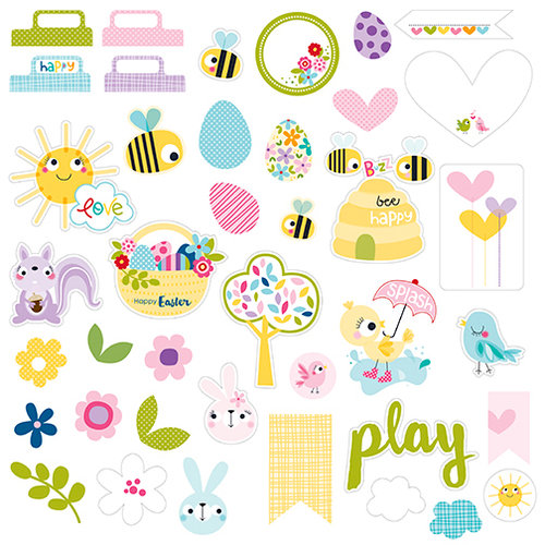 Bella Blvd - Sweet Sweet Spring Collection - Die Cut Cardstock Pieces