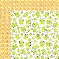 Bella Blvd - Sweet Baby Girl Collection - 12 x 12 Double Sided Paper - Princess Frog