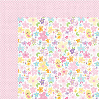 Bella Blvd - Sweet Baby Girl Collection - 12 x 12 Double Sided Paper - Pretty as a Posie