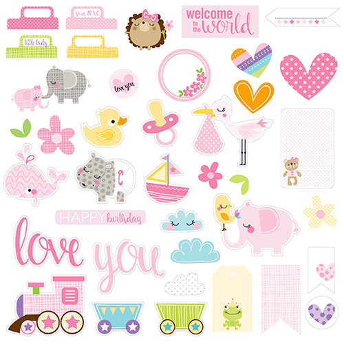 Bella Blvd - Sweet Baby Girl Collection - Die Cut Cardstock Pieces