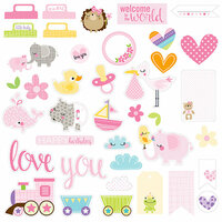 Bella Blvd - Sweet Baby Girl Collection - Die Cut Cardstock Pieces