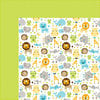 Bella Blvd - Cute Baby Boy Collection - 12 x 12 Double Sided Paper - Jungle Jammies