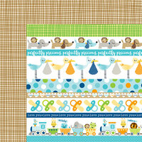 Bella Blvd - Cute Baby Boy Collection - 12 x 12 Double Sided Paper - Borders