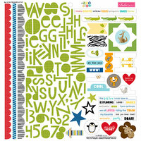 Bella Blvd - The Zoo Crew Collection - 12 x 12 Cardstock Stickers - Treasures and Text