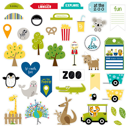 Bella Blvd - The Zoo Crew Collection - Die Cut Cardstock Pieces