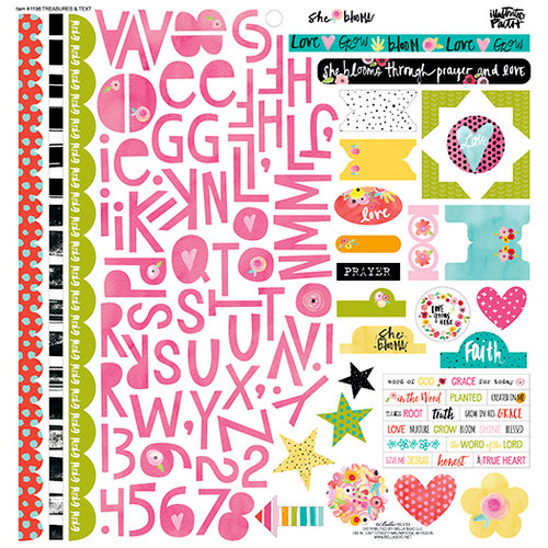 Bella Blvd - Illustrated Faith - She Blooms Collection - 12 x 12 Cardstock Stickers - Treasures and
