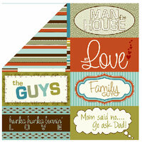 Bella Blvd - Man of the House Collection - 12 x 12 Double Sided Paper - Billboards, CLEARANCE