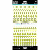 Bella Blvd - Illustrated Faith - Cardstock Stickers - Numbers - Homespun - Olive You