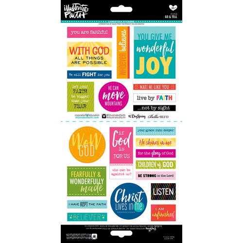 Bella Blvd - Illustrated Faith - Cardstock Stickers - Go and Tell