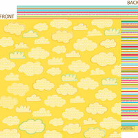Bella Blvd - Sunny Happy Skies Collection - 12 x 12 Double Sided Paper - Creamsicle Clouds, CLEARANCE