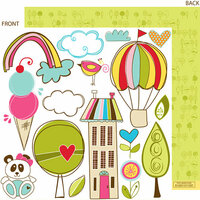 Bella Blvd - Sunny Happy Skies Collection - 12 x 12 Double Sided Paper - Cute Cuts, CLEARANCE
