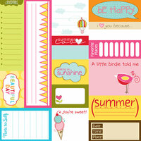Bella Blvd - Sunny Happy Skies Collection - 12 x 12 Cardstock Stickers - Bella Blurbs, CLEARANCE
