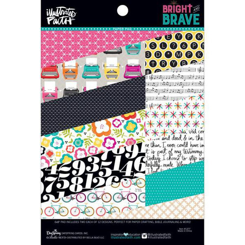 Bella Blvd - Illustrated Faith - Bright and Brave Collection - 6 x 8 Paper Pad