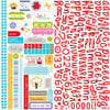 Bella Blvd - Hello Beautiful Collection - 12 x 12 Cardstock Stickers - Alphabet and Bits, CLEARANCE