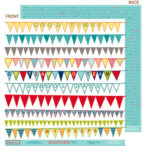 Bella Blvd - Midterm Collection - 12 x 12 Double Sided Paper - Pep Rally, CLEARANCE