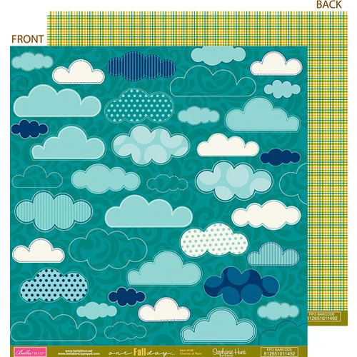 Bella Blvd - One Fall Day Collection - 12 x 12 Double Sided Paper - Chance of Rain, CLEARANCE