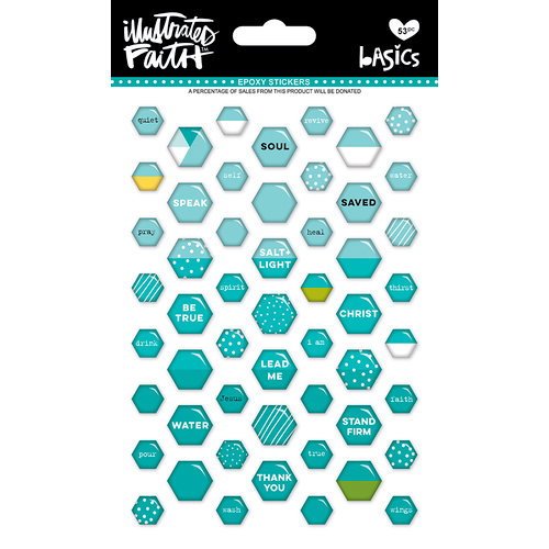 Bella Blvd - Illustrated Faith - Epoxy Stickers - Mini Hexies - Oh My Heavens Mix