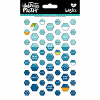 Bella Blvd - Illustrated Faith - Epoxy Stickers - Mini Hexies - Mrs. Blueberry Mix