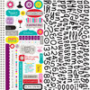 Bella Blvd - Socialite Collection - 12 x 12 Cardstock Stickers - Alphabet and Bits