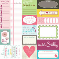 Bella Blvd - Lovey Dovey Collection - 12 x 12 Cardstock Stickers - Bella Blurbs