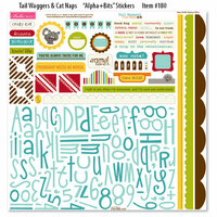 Bella Blvd - Tail Waggers and Cat Naps Collection - 12 x 12 Cardstock Stickers - Alphabet and Bits